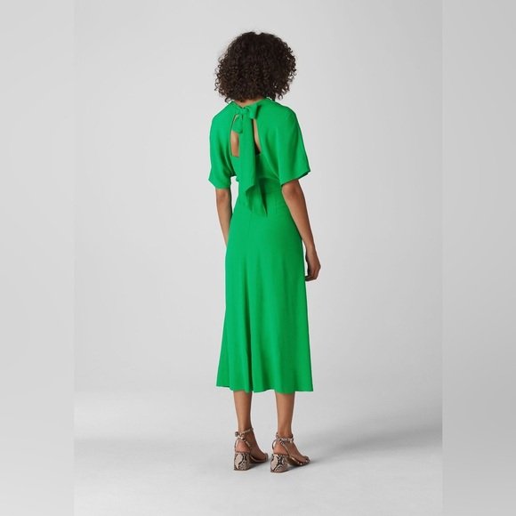 Whistles Zelena green midi dress 2 - Picture 2 of 13